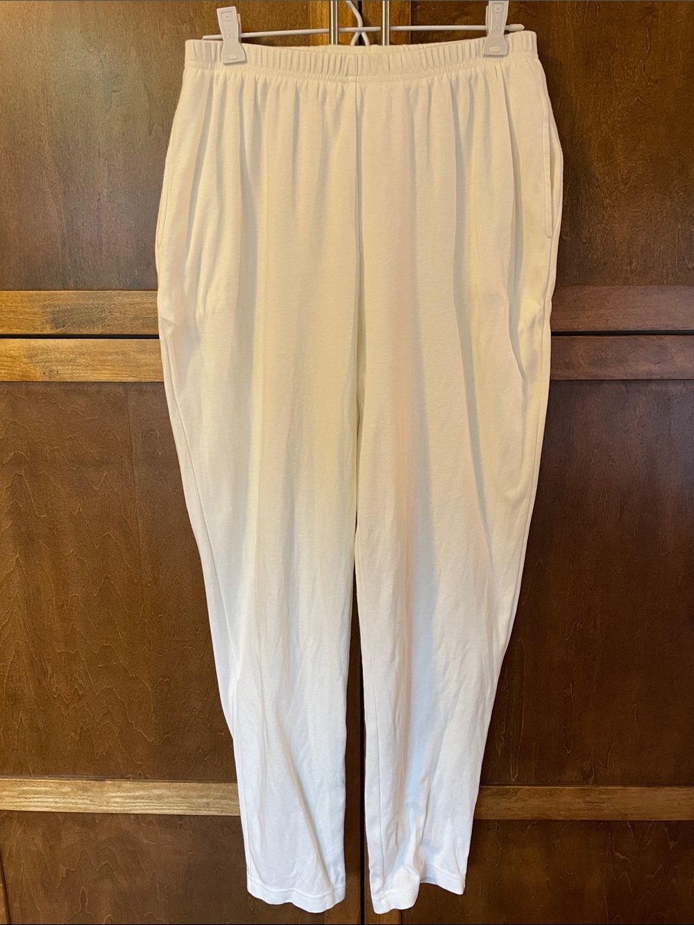 Jones New York Sport Cream Cotton Leisure Pant